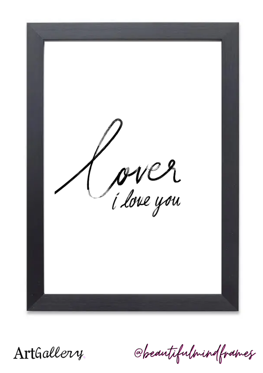 Lover, I love you